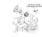 Kenmore 2537741412 electrical system & air handling parts diagram