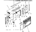 Kenmore 2537741413 cabinet and front parts diagram