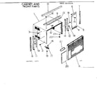 Kenmore 2537741415 cabinet & front parts diagram