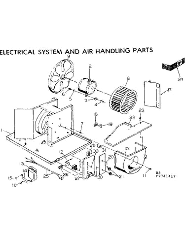 Electrical system and air handling parts