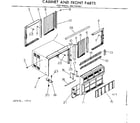 Kenmore 2537741451 cabinet and front parts diagram