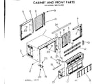 Kenmore 2537741452 cabinet and front parts diagram