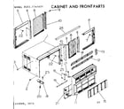 Kenmore 2537741454 cabiner & front parts diagram
