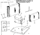 Kenmore 2537741454 refrigeration system & air handling parts diagram