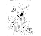 Kenmore 2537742410 electrical system & air handling parts diagram