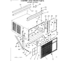Kenmore 2537742411 cabinet and front parts diagram