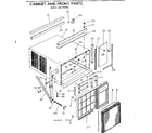 Kenmore 2537742580 cabinet and front parts diagram