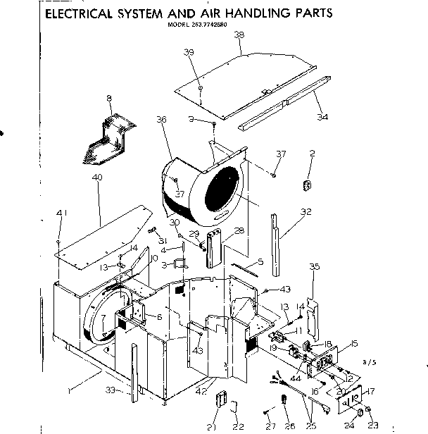 Electrical system and air handling parts