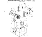 Kenmore 2537742580 refrigeration system and air handling parts diagram