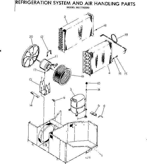 Refrigeration system and air handling parts