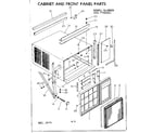Kenmore 2537742581 cabinet and front panel parts diagram