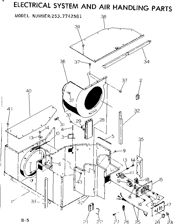 Electrical system and air handling parts