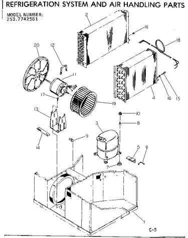 Refrigeration system and air handling parts