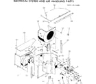 Kenmore 2537742582 electrical system and air handling parts diagram