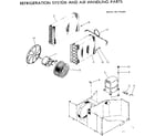 Kenmore 2537742582 refrigeration system and air handling parts diagram
