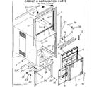 Kenmore 2537751360 cabinet & installation part diagram