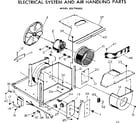 Kenmore 2537760620 electrical system and air handling parts diagram