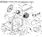 Kenmore 2537760820 electrical system and air handling parts diagram