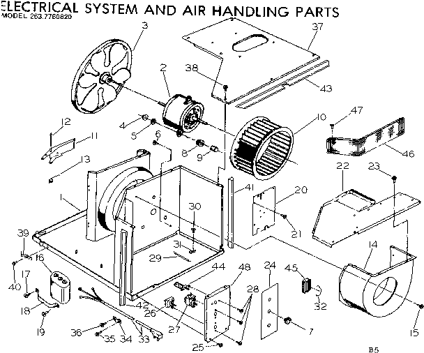 Electrical system and air handling parts