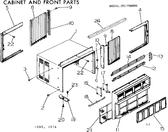 CABINET AND FRONT PARTS