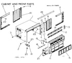 Kenmore 2537760890 cabinet and front parts diagram