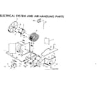 Kenmore 2537760890 electrical system & air handling parts diagram