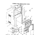 Kenmore 2537761061 cabinet and front panel parts diagram