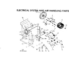 Kenmore 2537761061 electrical system and air handling parts diagram