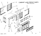 Kenmore 2537761451 cabinet and front parts diagram