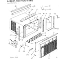Kenmore 2537762310 cabinet and front parts diagram