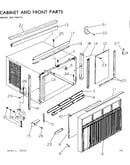 Cabinet and front parts