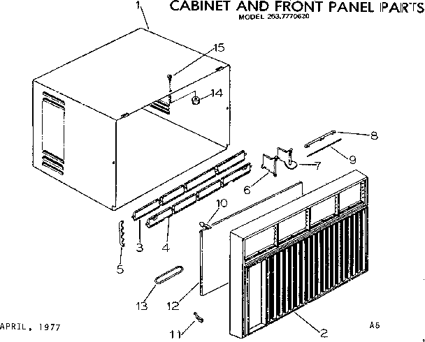 Cabinet and front panel parts