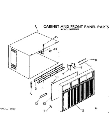 Cabinet and front panel parts