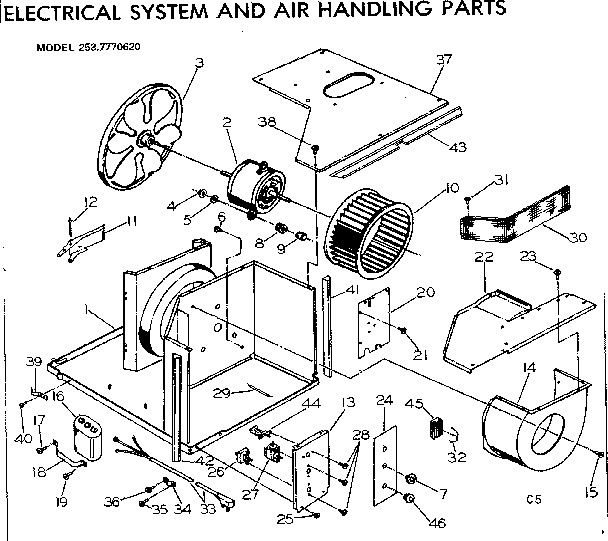 Electrical system and air handling parts