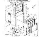 Kenmore 2537770661 cabinet and front panel parts diagram