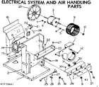 Kenmore 2537770661 electrical system and air handling parts diagram