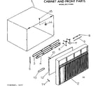 Kenmore 2537770820 cabinet and front parts diagram
