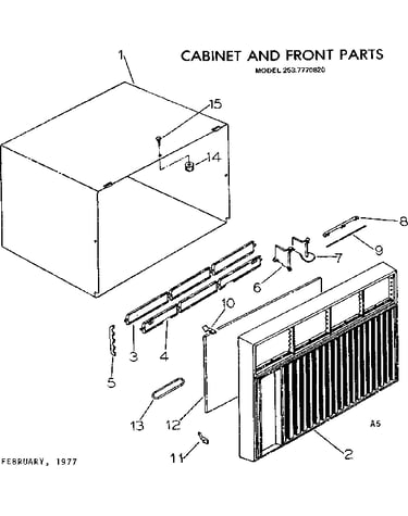 Cabinet and front parts