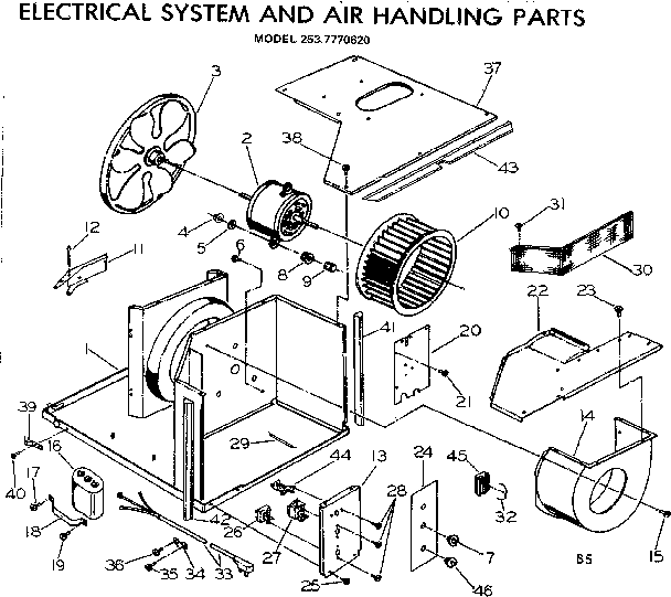 Electrical system and air handling parts