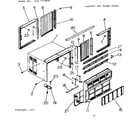 Kenmore 2537770890 cabinet and front parts diagram