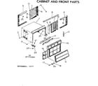 Kenmore 2537771000 cabinet and front parts diagram