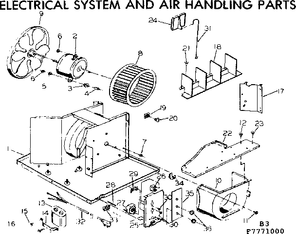 Electrical system and air handling parts