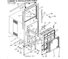 Kenmore 2537771060 cabinet and installation parts diagram