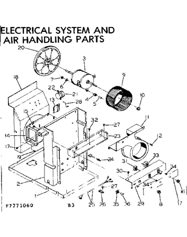 Electrical system and air handling parts