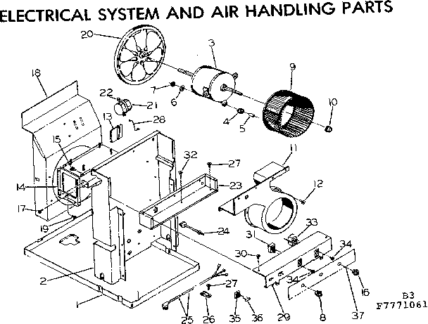 Electrical system and air handling parts