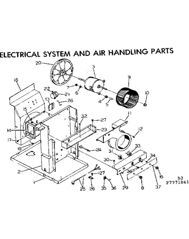 Electrical system and air handling parts