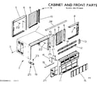 Kenmore 2537771200 cabinet and front parts diagram