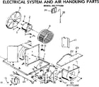 Kenmore 2537771200 electrical system and air handling parts diagram