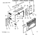 Kenmore 2537771410 cabinet and front parts diagram