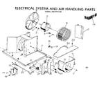 Kenmore 2537771410 electrical system and air handling parts diagram